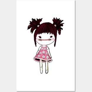 Creepy Rag Doll- Pink Posters and Art